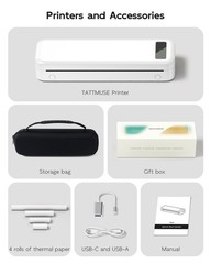 Portable Printers Wireless for Travel, A285M Bluetooth Inkless Thermal Printe…