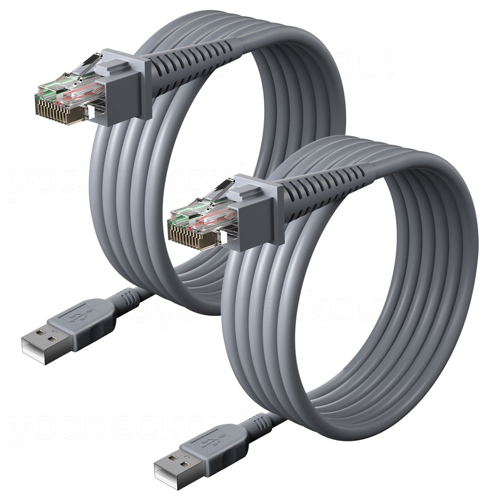2PC 6ft Barcode Scanner USB Cable For Datalogic GD4310 GD4300 GD4330 gd4500 2M