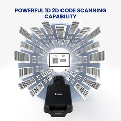 Wireless Barcode Scanner Phone Back Clip 2D QR Code Inventory Reader for iPad PC