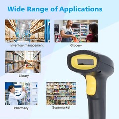 Barcode Scanner 1D 2D USB Wired Handheld Bar Code Scanner Reader For Store