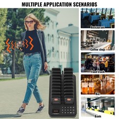 Uimoso Restaurant Wireless Paging System with 20 Guest Call Coasters