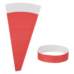 Pack of 50 Money Band Bundles, 9.8 x 0.7&Prime; Self-Adhesive Bill Wrappers, Red