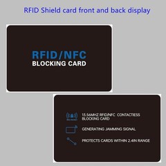 RFID Blocking Card,5Pack Contactless NFC Debit Credit Card Passport Protector bl