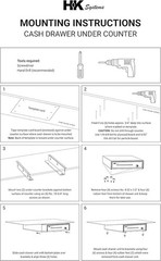 Under Counter Mounting Metal Bracket for 16&Prime; cash drawer