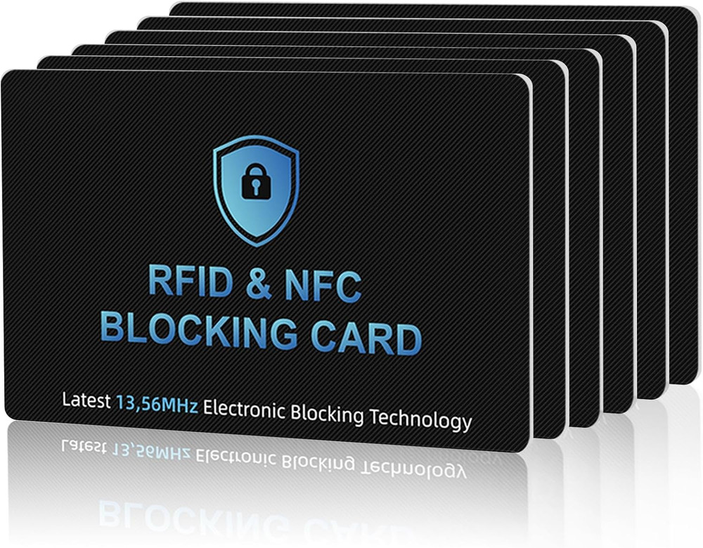 6PCS RFID Blocking Cards Premium Contactless NFC Debit Credit Card Passport Prot