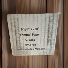 PaperRolls-N-More Thermal Paper Rolls 3-1/8&Prime; x 230&prime; BPA Free 50 Pack