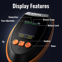 Barcode Scanner Wireless with Screen: Pro Version 1D 2D QR with Setting Keypad C