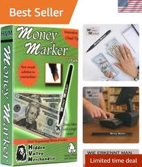 Counterfeit Money Detector Pen 12 Counterfeit Pens – Money Marker Bill Detect…