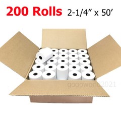 2 1/4&Prime; x 50&prime; Thermal Credit Card Cash Register POS Receipt Paper – 200 Rolls USA