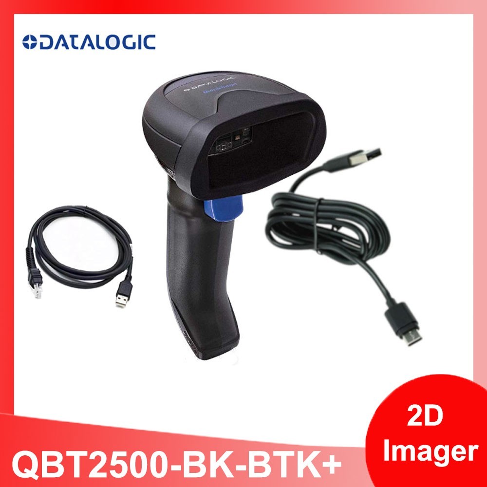 Datalogic QuickScan QBT2500-BK-BTK+ Bluetooth 1D 2D USB-C Barcode Scanner +Cable