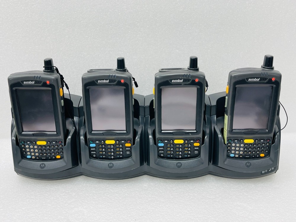 x4 Symbol MC7094 Motorola PDA Wireless Laser Barcode Scanner w/ CRD7000-4000E