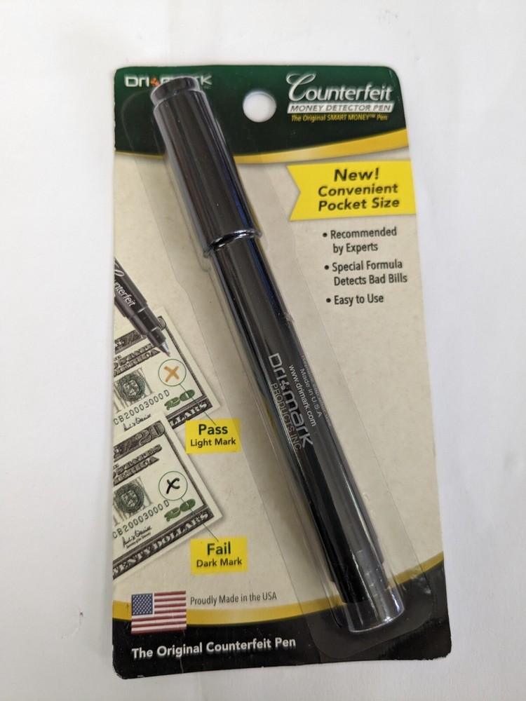 Dri-Mark Money Counterfeit Bill Detector Pen for Use w/ U.S. Currency Qty 2
