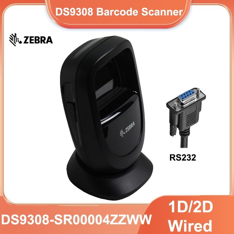 Zebra DS9308-SR00004ZZWW Desktop Hands-free 1D/2D Barcode Scanner w/ RS232 Cable