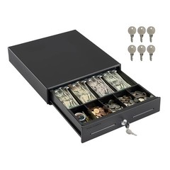 Durable 13&Prime; Cash Register Drawer with Anti-Theft Design and 4/5 Slot Capacity
