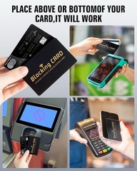 RFID Blocking Card,Contactless NFC Debit Credit Card Passport Protector, One Car