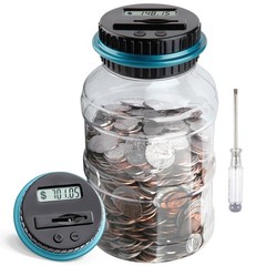 Large Piggy Bank for Boys Adults, Digital Coin Counting Bank with LCD Counter…