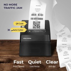 Volcora Thermal Receipt Printer, 80mm USB/Ethernet POS QR Code Printer with A…