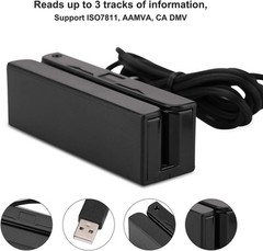 MSR90 USB Swipe Magnetic Credit Card Reader 3 Tracks Mini Smart black