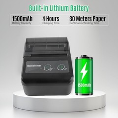 Portable 58mm Wireless Bluetooth Thermal Receipt Printer For IOS