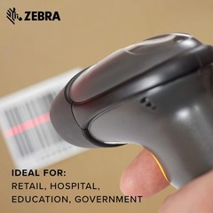 Symbol Zebra LS2208 Series Corded Handheld Twilight Black LS2208-SR20007R-NA