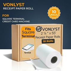 Vonlyst Receipt Paper Roll for Square Terminal Credit Card Machine (10 rolls)
