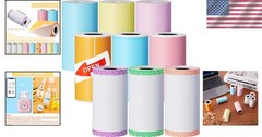 9 Rolls Thermal Printer Paper for P1 Mini Printer A6 Classic Color Stickers
