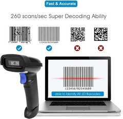 NETUM Handheld Bluetooth Barcode Scanner – Wireless & USB iOS/Win/Mac NT-1228BC