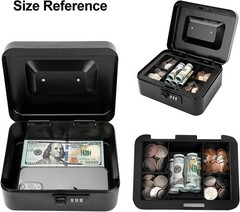 Secure Cash Box with Money Tray & Combination Lock – 7.87 » x 6.3 » x 3.54 »