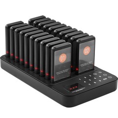 Uimoso Restaurant Wireless Paging System with 20 Guest Call Coasters