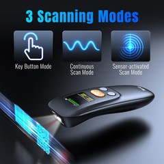 Barcode Scanner Wireless Portable: 1.4 Large LCD Screen 1200mAh Battery with Cha