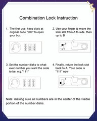 11.8×9.5×3.54 Inch White Large Metal Cash Box Combination Lock Money Tray