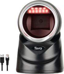 Pro Omnidirectional Barcode Scanner 2D QR Desktop Handsfree, Adjustable Scan Hea