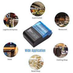 Portable Mini Thermal Printer 2 Inch Wireless USB with 58mm Print Paper