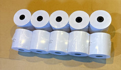 (10 Rolls) Non-Thermal Paper Rolls 3&Prime; x 165&prime; 1-Ply Bond Receipt Paper – NEW