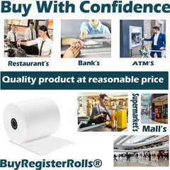 50 Rolls 3-1/8&Prime; x 230&prime; Thermal Receipt Paper POS Cash Register BPA Free USA