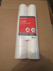Office Depot 12 Count 1-Ply Bond White Paper Rolls New In Pack