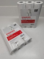 Thermal Paper Rolls 2 1/4&Prime; X 85&prime; 9 Rolls ( 472872 ) Staples Set of 2