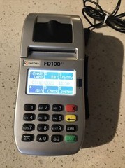 First Data FD100ti Silver Credit Card Terminal – Power cord