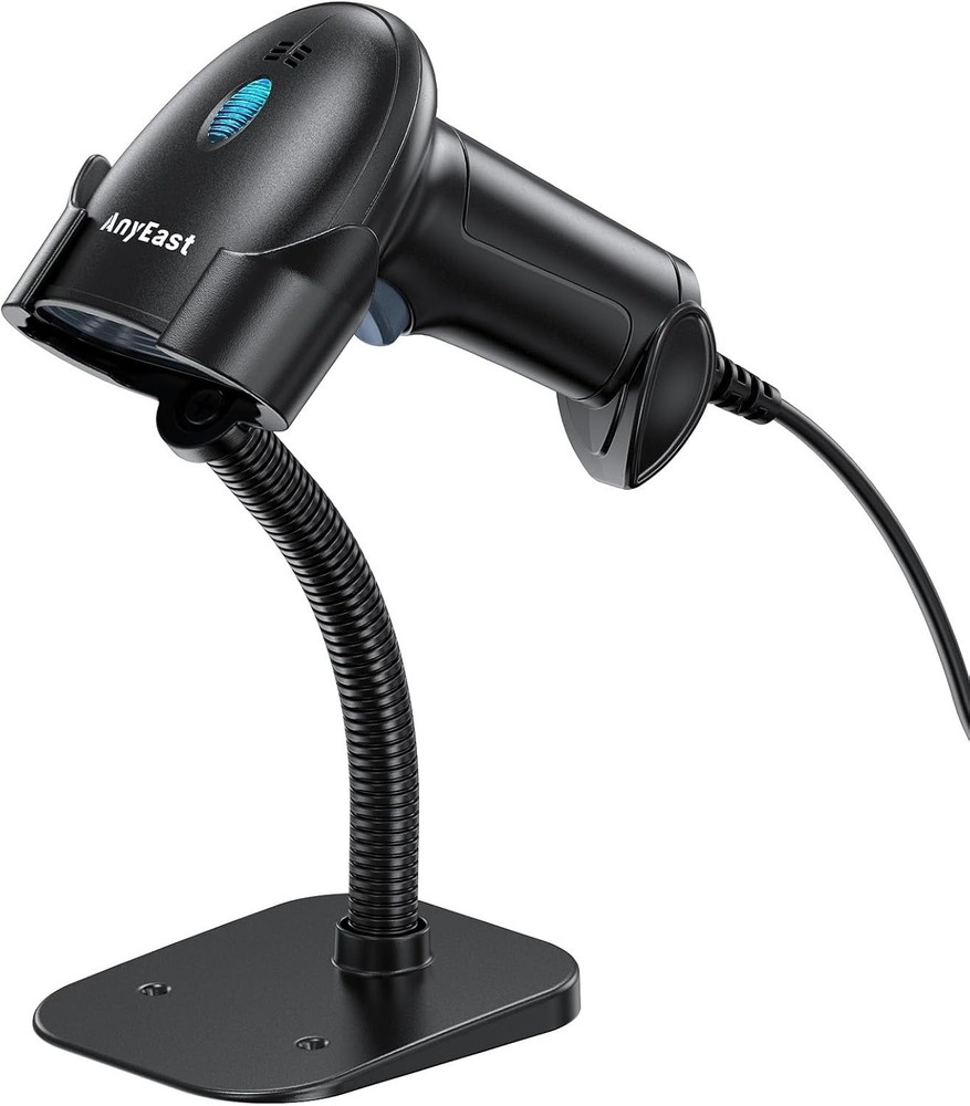Barcode Scanner with Stand, USB Wired Inventory 2D 1D QR Code Scanner for Com…