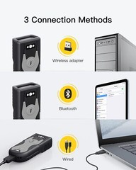 Bluetooth Scanner 1D Barcode Scanner 2.4Ghz USB Adapter Exclusive Shortcuts