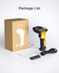 Barcode Scanner, Wireless Scanner, 2.4 Ghz Adapter, 2600Mah Battery, 60M Range,