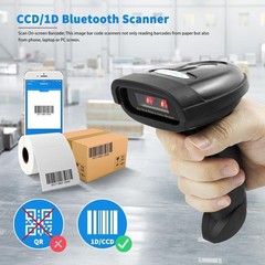 Bluetooth Barcode Scanner, Compatible with 2.4G Wireless & Bluetooth Function…