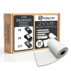 Credit Card Machine Paper Roll for Dejavoo Z8 Z9 Z11 (50 rolls) 50 rolls