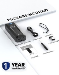 Eyoyo Portable Mini 2D QR Bluetooth Barcode 3.94 x 1.61 x 0.74, Black 3