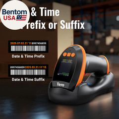 Barcode Scanner Wireless with Screen: Pro Version 1D 2D QR with Setting Keypad C
