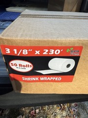 (50 Rolls) 3 1/8 x 230 Thermal Paper Receipt Rolls, Premium Quality German Paper