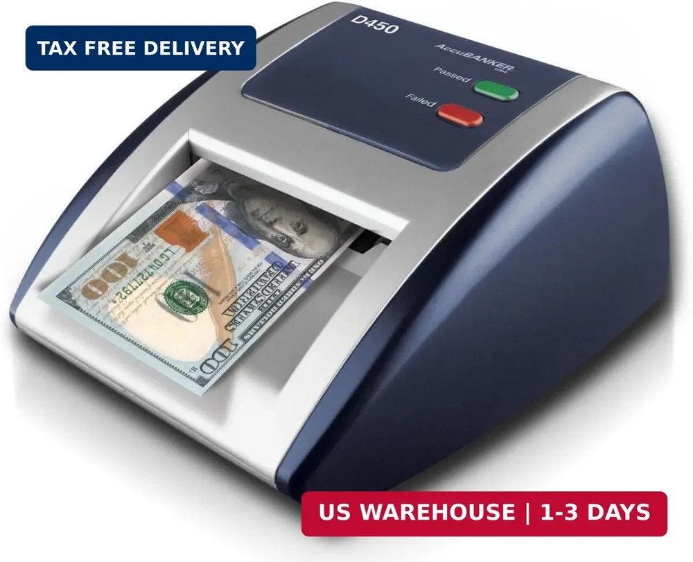 AccuBANKER D450 Counterfeit Bill Detector, 5 Point Detection | Verifies magnetic