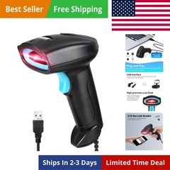 Barcode Scanner USB 1D Wired CCD Barcode Reader Supports Screen Scan Bar Code…