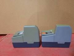 Lot of 2 Digital Check TellerScan TS230 Check Reader-( All Power On )-FOR PARTS