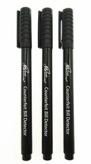 Counterfeit Bill Detector ~ Easy To Use Pen ~ Lot of 3
